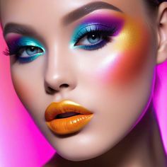 Bright Eye, Flawless Makeup, Blue Line, Beautiful Makeup, Color Blocking, Makeup Looks, Eye Makeup