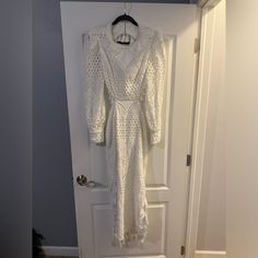 This Dress Is Stunning. Worn Once. No Flaws. Open Back. Gorgeous. Open Back Maxi Dress, Open Back, White Maxi Dresses, Womens Sizes, Maxi Dress, Womens Dresses, White, Lace, Dresses