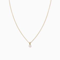 Leading Lady Gold Dainty Chain and Pendant Necklace | Uncommon James Capsule Wardrobe Jewelry, Tiny Gold Necklace, Uncommon James, Diamond Pendent, Chain And Pendant, Gold Necklace Simple, Square Stone, Dainty Gold Necklace, Dainty Chain