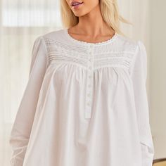 Step into the elegance of yesteryear with the Alexander Del Rossa Vintage Victorian Nightgown. This exquisite piece combines timeless style with modern comfort, making it a must-have in your loungewear collection.

- Material: 100% Cotton Poplin
- Color: White
- Size: XL
- Gender: Female
- Features: Breathable fabric, round neck with lace trim, slightly puffed sleeves with buttoned cuffs, deep pockets, double-layered back yoke, ankle-length hem

Crafted from premium cotton, this nightgown is not White Long Sleeve Relaxed Fit Nightgown, Elegant Cotton Nightgown For Sleepover, Elegant White Nightgown For Sleepover, White Relaxed Fit Nightgown For Sleep, Feminine Long Sleeve Nightgown For Home, Classic Cotton Nightgown For Sleep, Elegant Long Sleeve Nightgown For Loungewear, White Classic Sleepwear For Spring, Elegant Cotton Nightgown For Bedtime