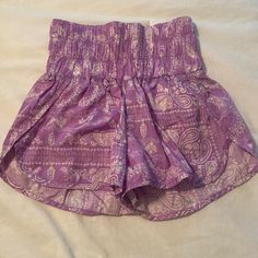 New With Tags. Size Xs. Purple And White Pattern Purple Cotton Beach Bottoms, Purple Cotton Bottoms For Beach, Purple Cotton Pajama Shorts For Summer, Purple Beach Bottoms With Built-in Shorts, Summer Cotton Purple Bottoms, Summer Purple Cotton Bottoms, Purple Cotton Summer Bottoms, Summer Cotton Bottoms In Purple, Purple Summer Shorts For Beach Season