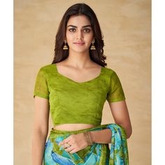 Green colored saree is made from chiffon fabric which is highlighted with beautiful printed work as shown. Comes along with unstitched chiffon blouse piece which you can customise as per your design/style. Occasion - You can wear this saree for casual and daily wear. Note:- the actual product may differ slightly in color and design from the one illustrated in the images when compared with computer or mobile screen. Measurements: Saree : Chiffon : 5.5 Mtrs Blouse : Chiffon : 0.8 Mtr Material: Chiffon Stitch Type: Unstitched Country of Origin: India Care Guide: Dry Clean Georgette Blouse With Printed Motifs, Multicolor Georgette Blouse With Sheer Dupatta, Festive Georgette Blouse With Printed Motifs, Multicolor Semi-stitched Blouse With Sheer Dupatta, Green Blouse With Sheer Dupatta For Navratri, Green Organza Bollywood Blouse, Traditional Georgette Saree With V-neck, Traditional V-neck Georgette Saree, Green Georgette Blouse Piece With Printed Motifs