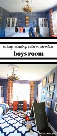 Boys Adventure Bedroom Ideas, Antler Chandelier Diy, Adventure Bedroom Ideas, Adventure Boys Bedroom, Boys Fishing Bedroom, Felt Campfire, Diy Feathers, Toddler Bedroom Decor