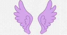 two purple angel wings on a white background, with no background clipart png