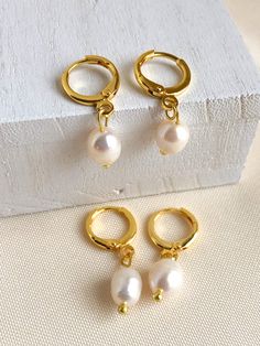 These earrings are gold plated. Barbie Collection, Gold Plate, Beaded Bracelets, Plating, Gold