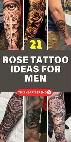 tattoos for men with the title 21 rose tattoo ideas for men