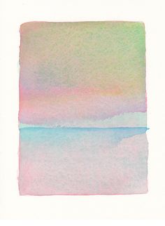 an abstract watercolor painting with pastel colors