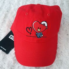 100% Cotton Embroidered Soft Unstructured Relaxed Crown For Comfortable Fit Adjustable Strapback Dad Cap One Size Fits Most Curved Brim Bill Visor Official Kpop Hat New With Tags, As Pictured Visit My Closet For More Bts And Bt21 Tees, Shirts, Bags, Baseball Caps, And More To Come. Tags # Logo, K-Pop, Boy Band, Bt21, Concert, Party, Fandom, Group, Jin, Suga, J-Hope, Rm, Jimin, V, Jungkook, Korean, Bangtan Boys, Love Yourself, Butter, Music, Tour, Permission To Dance, Hobi, Cooky, Tata, Chimmy, M Trendy Red Cotton Baseball Cap, Cute Red Snapback Baseball Cap, Trendy Red Cotton Hat, Red Cotton Dad Hat For Streetwear, Kpop Hat, Tata Chimmy, Carol Castro, Hot Pink Hat, Vans Authentic Black