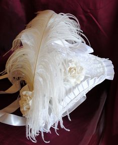 Marie Antoinette Hatbridal Mini Tricorn Hatmardis Gras | Etsy Rococo Hat, Mardi Gras Hats, Bridal Mini, Tricorn Hat, Mini Hat, Pirate Hats, Satin Ribbons, Ostrich Feather, Costume Hats