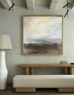 Beach Painting Large Framed Coastal Wall Art Modern Beach art Seascape Artwork Abstract Scenery Painting, Abstract Scenery, Wall Art Vertical, Scenery Painting, Scenery Paintings, Cloud Painting, Linen Canvas, Landscape Wall, Coastal Wall Art