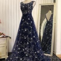 Night Sky Dress Quinceanera, Blue Dress Formal, Sequin Prom Dress, Blue Evening Dresses, Blue Tulle, فستان سهرة, Beauty Dress, Prom Dresses Blue, Formal Dresses Prom