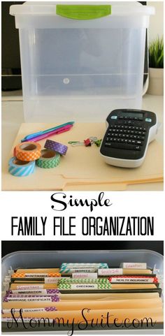 the simple family file organization is organized and ready to use