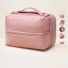 A Roomy, Double-Layered Toiletry Bag For Organizing All Your Fave Makeup And Travel Goodies (And Then Some) On The Go Now In Our Find Comfort Mauve. Two Roomy Layers Means More Space For All Your Makeup, Toiletries, And Moreperfect For When You Just Can’t Sacrifice Any Part Of Your #Rareroutine (And Who Can Blame You?!) Soft Top Compartment: Made Of Lightweight Nylon With A Smooth-Zip Opening For Grab-And-Go Items. Structured Bottom Compartment: Opens Wide For Easy Packing, With An Interior Mesh Toilet Tree Bag, Rare Beauty, Jelly Shoes, Trending Handbag, Sephora Makeup, Walker Boots, Beauty Bag, Beauty Accessories, New Handbags