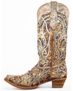 Dandy Look, Cow Girl Boots, Bota Country, Black Cowboy Boots, Boot Bling, Chunky Heel Booties, Girl Boots, Corral Boots, Fashionable Snow Boots