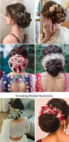 Bridal Hair Designs Indian, Hairstyles In Bun For Wedding, New Bridal Hairstyle Indian, Indian Buns Hairstyle, Marriage Hair Styles Indian, Bridal Hairstyles For Long Hair Indian, Bun For Bride Wedding Hairstyles, Hair Bun Ideas For Indian Wedding, Hair Styles For Bridal Indian