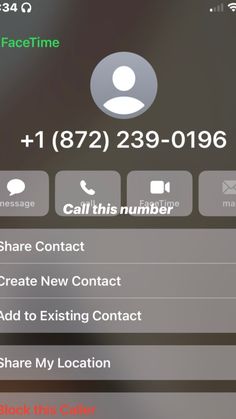 an iphone screen showing the contact button for someone to send or receive on their cell phone