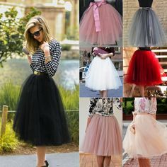 Midi Tulle Skirt, Cool Skirts, Tutu En Tulle, Tutu Skirt Women, Tule Rok, Checked Skirt, Dance Tutus