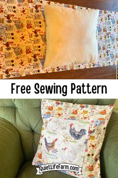 How to sew an envelope pillow! Free sewing pattern for the home. 

This pillow has a handy pocket on it!