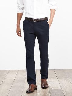 Aiden Slim-Fit Chino | Banana Republic Casual Cotton Chinos For Semi-formal Occasions, Fitted Cotton Chinos For Semi-formal Occasions, Slim Fit Straight Leg Cotton Work Pants, Slim Fit Cotton Straight Leg Work Pants, Formal Cotton Bottoms With Side Pockets, Straight Fit Chino Cotton Twill Work Pants, Tailored Flat Front Cotton Work Pants, Tailored Cotton Work Pants With Flat Front, Cotton Chinos With Tapered Leg And Button Closure