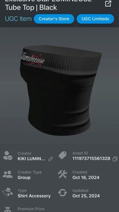 an image of a black hat on the app