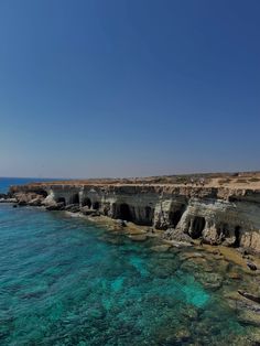 the water is crystal clear and blue