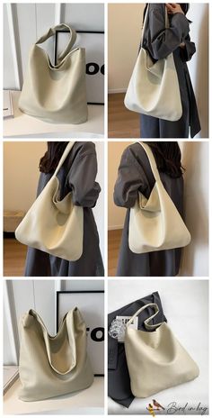 Bird in Bag – Womens Casual Soft Leather Shoulder Bag – Bird in Bag Large Capacity Beige Faux Leather Hobo Bag, Beige Large Capacity Faux Leather Hobo Bag, Beige Faux Leather Hobo Bag With Large Capacity, Trendy Cream Shoulder Bag With Soft Leather, Beige Faux Leather Bags For Errands, Trendy Cream Soft Leather Shoulder Bag, Beige Faux Leather Hobo Shoulder Bag, Beige Faux Leather Bucket Bag For Everyday, Everyday Beige Faux Leather Bucket Bag