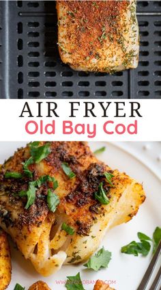 air fryer old bay food on a white plate