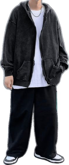 Casual Hooded Sweats With Pockets, Urban Winter Sweats With Pockets, Washed Black Long Sleeve Sweatshirt With Pockets, Winter Streetwear Sweats With Pockets, Black Cotton Hooded Jacket With Ribbed Cuffs, Black Sweats With Pockets For Fall, Sweats With Pockets For Streetwear In Fall, Fall Streetwear Sweats With Pockets, Black Fall Sweats With Pockets