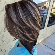 Brown+Hair+With+Ash+Highlights+by+Jes+Barnwell Rambut Brunette, Brunette Hair With Highlights, Hair Color Highlights, Penteado Cabelo Curto, Hair Color And Cut, Dark Brown Hair, Ash Blonde