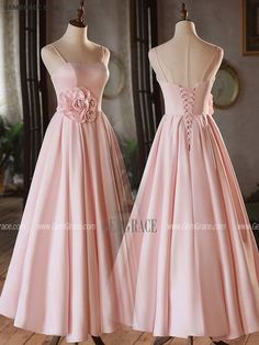 10% off now|Free shipping world-wide. Simple Pink Satin Bridesmaid Dress with Spaghetti Straps at GemGrace. Click to learn our pro custom-made service for wedding dress, formal dress. View #BridesmaidDresses for more ideas. Pink Satin Princess Dress, Feminine Pink Satin Prom Dress, Pink A-line Satin Evening Dress, Pink Floor-length Satin Dress, Pink Satin Full-length Dress, Gorgeous Prom Dresses, Pastel Dress, Diy Clothes Life Hacks, Prom Dress Inspiration