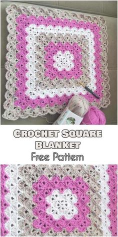 crochet square blanket free pattern