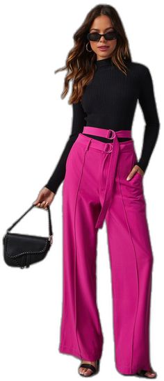 Casual Belted Wide Leg Pants For Fall, Trendy Belted Trousers, Casual Belted High-waisted Pants, Trendy Belted Straight Pants, Spring High-waisted Belted Pants, Belted High-waisted Pants For Spring, Elegant Wide Leg Pants With Belt, Spring Wide-leg Belted Bottoms, Fall Ankle-length Belted Pants