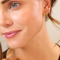 Add a touch of edgy elegance to your look with these 18k gold filled Cuban chain clicker hoop earrings. Featuring a sleek 2mm width, these hoops combine the classic Cuban link design with modern convenience. These versatile earrings boast a secure clicker closure for easy wear. Tarnish-resistant and hypoallergenic, they're perfect for everyday style. Whether worn alone or paired with other earrings, these Cuban chain hoops effortlessly elevate any outfit with their timeless appeal and contempora Edgy Elegance, Hand Chain Bracelet, 18k Gold Chain, Link Design, Cubic Zirconia Necklace, Hypoallergenic Jewelry, Hand Chain, Emerald Jewelry, Cuban Chain