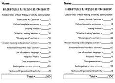 the worksheet is shown for each student to use