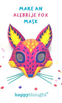 a mask with the words make an alerije fox mask