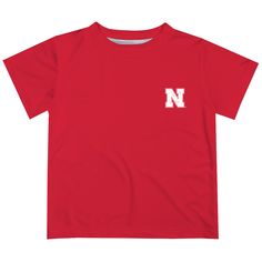 University of Nebraska Huskers Hand Sketched Vive La Fete Impressions Artwork Boys Red Short Sleeve Tee Shirt Red Graphic Print T-shirt For School, Red School Spirit T-shirt With Letter Print, Red T-shirt With School Spirit Letter Print, Red Graphic Print Top For School Spirit, Red Top With Sublimation Print And Short Sleeves, Red Cotton School T-shirt, Red Short Sleeve Top With Sublimation Print, Sporty Red Tops For School, Red Character Print Tops For Streetwear