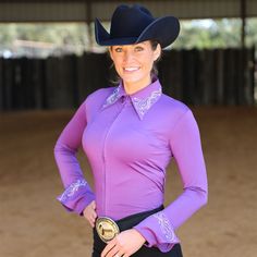 Cowgirl Royalty Ladies Classy Western Show Shirt | Schneiders Saddlery Fitted Western Style Spring Blouse, Fitted Western Blouse For Spring, Fitted Western Style Blouse For Spring, Western Style Fitted Blouse For Spring, Fitted Western Long Sleeve Tops, Fitted Western Style Long Sleeve Tops, Fitted Long Sleeve Western Tops, Fitted Western Tops For Rodeo, Fitted Long Sleeve Shirt For Rodeo