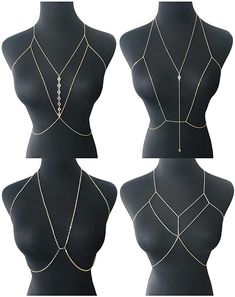 Diy Chain Harness, Body Chain Outfit, Diy Body Chain, Jóias Body Chains, Night Club Bar, Body Chain Harness, Dating Anniversary, Chain Harness, Party Night Club