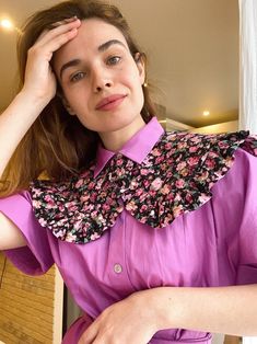 Cute Frilled Peter Pan Collar Women Floral Removable Collar | Etsy Detachable Spring Collar, Cute Cotton Collar For Spring, Spring Cotton Detachable Collar, Custom Swimwear, Detachable Collar, Ruffled Collar, Ruffle Collar, Beautiful Mask, Collars For Women