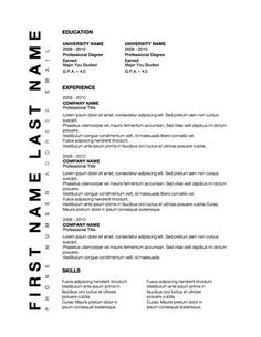 a professional resume template with black and white colors