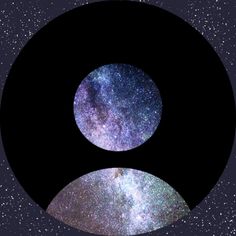 two circles with stars in the background