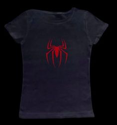 Y2k Vintage Tee Collection, where nostalgia meets style! Step back in time and embrace the iconic fashion trends of the turn of the millennium with these carefully curated vintage tees Spiderman Shirt Cropped, Summer Punk, Spider Baby, Vintage Spider, Hip Hop Women, Crop Top Summer, Women Crop Top, Graphic Baby Tee, Y2k Crop Top