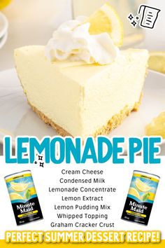 Lemon lovers won't be able to resist this refreshing lemonade pie on a hot summer day.