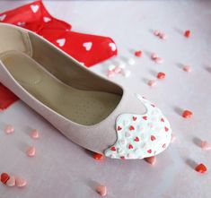 Heart Sprinkle Flats- Light Pink - Shoe Bakery Cake And Ice Cream, Light Pink Shoes, Cream Flats, Heart Sprinkles, White Icing, Light Rose, Celebrate Love, Fabulous Shoes, Rose Lights