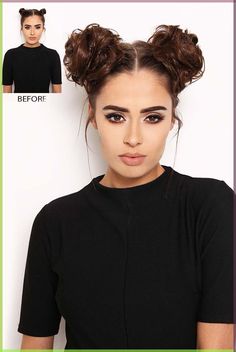 So check out these 6 way-easier-than-they-look looks…and master them before your feed does. Space Buns Hair, Hair Accessories Updo, Space Buns, Cool Blonde, Peinados Fáciles Para Cabello Corto, Hair Solutions, Light Blonde, Grunge Hair, Scrunchie Hairstyles