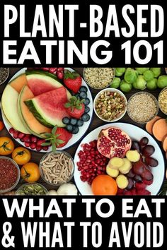 the cover of plant - based eating 101 what to eat and what to avoid