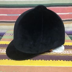 New With Tags Vintage Polo Ralph Lauren Equestrian Goods Polo Horse Riding Hat Sz 7 1/8 Super Hard To Find Black Velvet Great Piece For Use Or For Display Has A Couple Marks But Could Be Wiped Off Just Didn’t Because Of Velvet So Hard To Find Brand New Fitted Short Brim Hat For Riding, Black Short Brim Hat For Riding, Black Short Brim Hat Band For Riding, Classic Black Riding Hat, Ralph Lauren Horse Riding, Ralph Lauren Stirrup Watch, Polo Beanie, Polo Ralph Lauren Baseball Cap, Ralph Lauren Hats