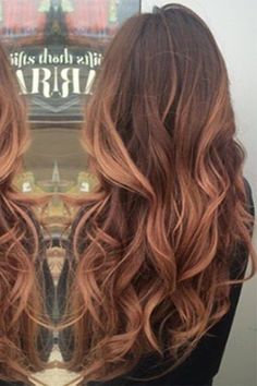 We tried rose gold balayage and loved it... More Gold Balayage, New Hair Color Trends, Rose Gold Balayage, Auburn Balayage, Blonde Balayage Highlights, Brown Ombre Hair, Blond Balayage, Auburn Hair