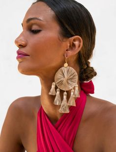 JULIETA EARRING - Erika Peña Earrings Model, Luxury Resort Wear, Bohemian Dresses, Bohemian Fashion, Dress Jewelry, Ethnic Jewelry, Bohemian Dress, Luxury Resort, Diy Earrings