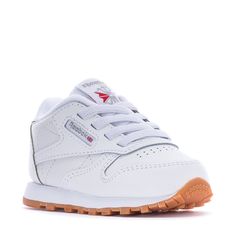 Always classic and never out of style. These Reebok Classic Leather Shoes give your mini-me superior comfort and durability. The soft leather upper keeps little feet cushioned along with its plush, molded PU sockliner. Stretch lace closure for easy on and off. Full-grain leather upper. Lightweight, responsive cushioning. Injection-molded EVA midsole. Removable EVA foam sockliner. Rubber outsole. Imported. Mini Yo, Reebok Classic Leather, 5 Kids, Reebok Classic, Mini Me, Classic Leather, Stretch Lace, Lace Closure, Out Of Style